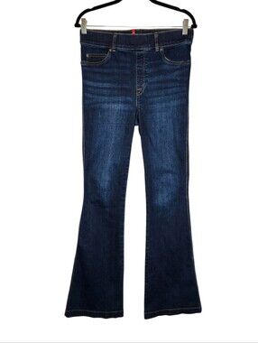Spanx Pull On Denim Flare Jeans Size Medium 33" Inseam